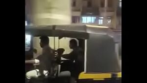 Fakeauto couple fellatio in Mumbai autorickshaw part 2