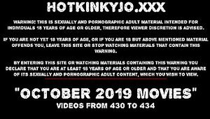 OCTOBER 2019 News at HOTKINKYJO site: double buttfuck fisting, prolapse, public nudity, big faux chisels