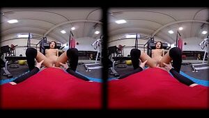 VRConk Puny dame plowed by meaty spunk-pump at the gym VR Porno
