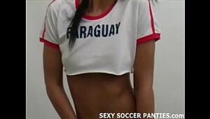 South American soccer ultra-cutie unwrapping down